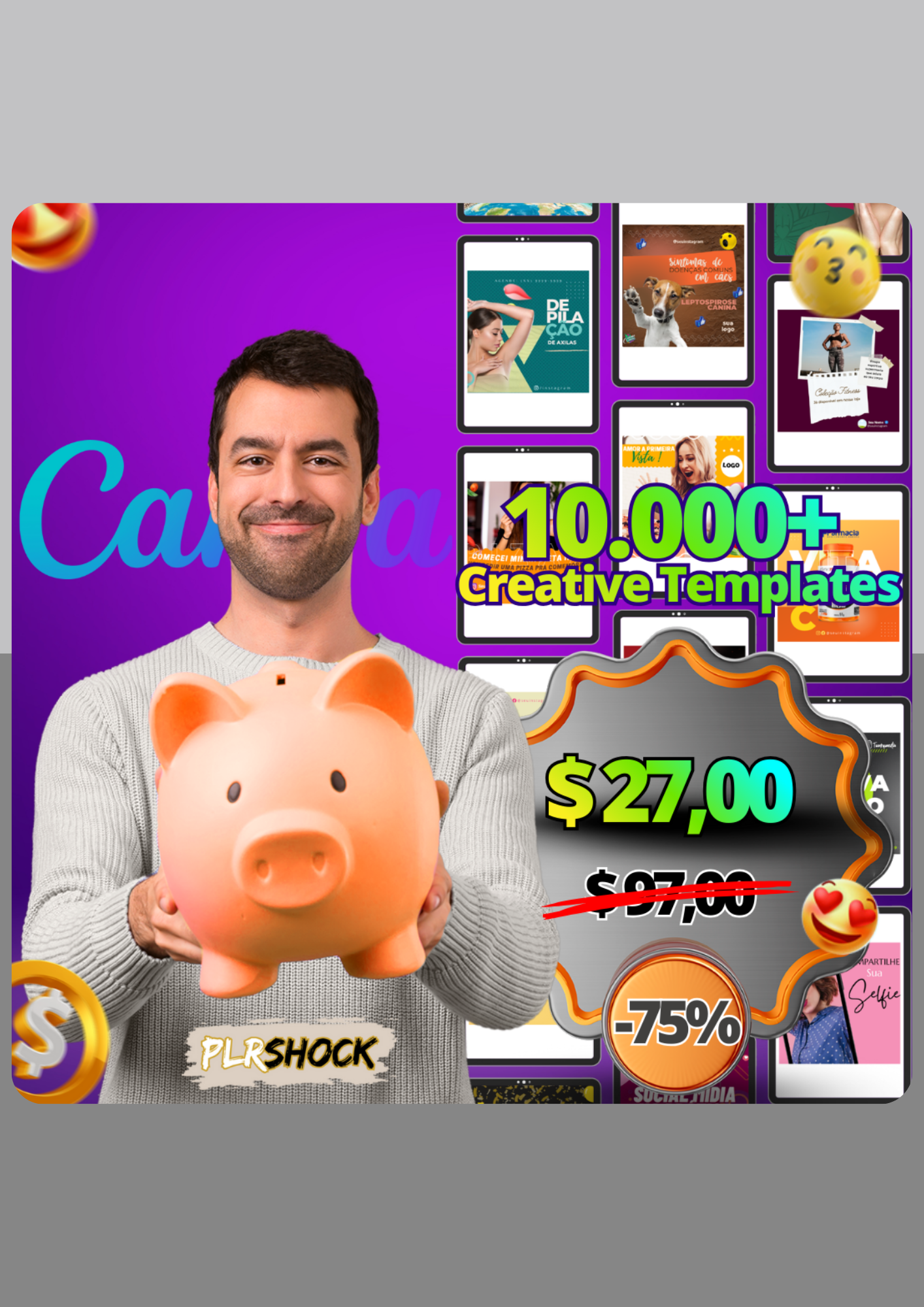 10.000+ High-Performing Meta Static Ad Templates - PLRSHOCK