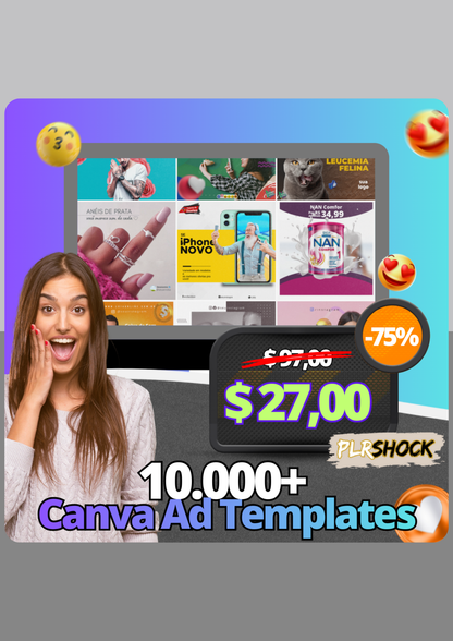10.000+ High-Performing Meta Static Ad Templates - PLRSHOCK