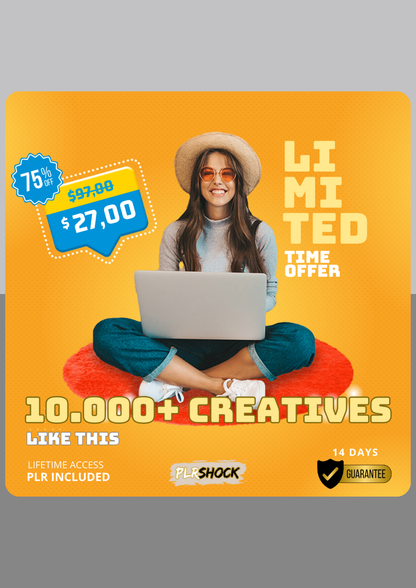 10.000+ High-Performing Meta Static Ad Templates - PLRSHOCK